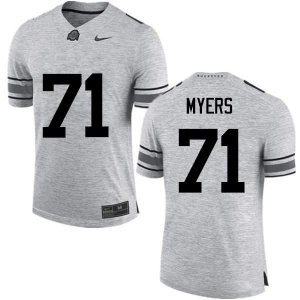Men's Ohio State Buckeyes #71 Josh Myers Gray Nike NCAA College Football Jersey Outlet PXD2844CY